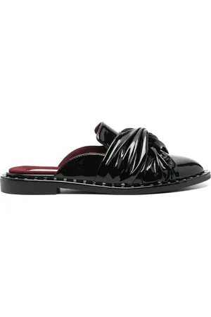 Stella McCartney Buty, Kobieta, Czarny, 36 EU, Poliester, Falabella Lux Lacquer Mules