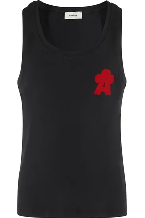 A PAPER KID Koszulki, Kobieta, Czarny, XS, Stylowy Tank Top dla Kobiet