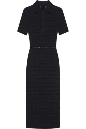 Givenchy Sukienki, Kobieta, Czarny, S, Sukienka Polo Jacquard Vouyou
