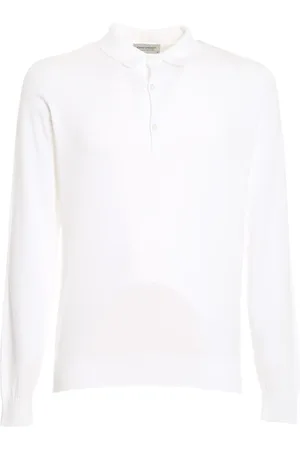 JOHN SMEDLEY Koszulki, Mężczyzna, Biały, L, Koszulka Polo