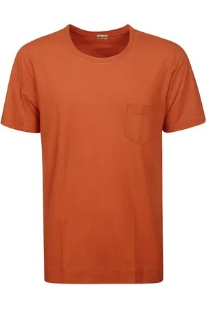 MASSIMO ALBA Koszulki, Mężczyzna, Pomarańczowy, XL, Pomarańczowy T-shirt z kieszenią na piersi