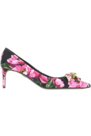 Dolce & Gabbana Buty, Kobieta, Wielobarwność, 41 EU, Pompy z kwiatowym nadrukiem