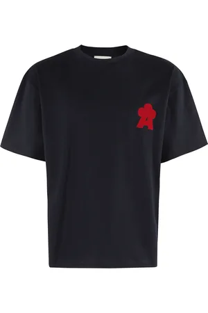 A PAPER KID Koszulki, Mężczyzna, Niebieski, M, Luźny Bawełniany T-shirt