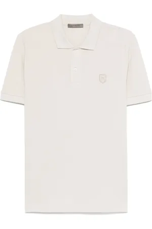 corneliani Koszulki, Mężczyzna, Beżowy, 2XL, Polo z bawełny Pima