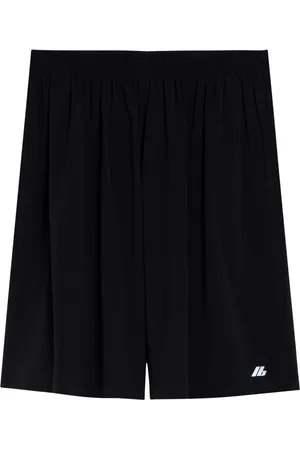 Balenciaga Szorty, Mężczyzna, Czarny, M, Len, Krótkie Szorty Bermuda dla Mężczyzn