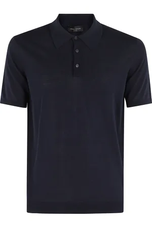 Roberto Collina Koszulki, Mężczyzna, Niebieski, L, Klasyczny Polo w Różnych Kolorach