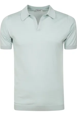 JOHN SMEDLEY Koszulki, Mężczyzna, Zielony, S, Koszulka Polo z kołnierzem Skipper