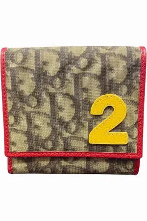 Dior Pre-owned, Kobieta, brązowy, ONE SIZE, Skóra, Pre-owned portfele płócienne