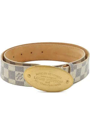 LOUIS VUITTON Pre-owned, Mężczyzna, Beżowy, ONE SIZE, Skóra, Pre-owned Canvas belts