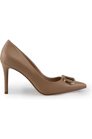 Twin-Set Buty, Kobieta, brązowy, 36 EU, Skóra, Brązowe skórzane szpilki