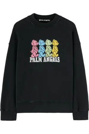 Palm Angels Bluzy, Mężczyzna, Czarny, M, Czarne Swetry dla Mężczyzn