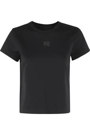 Alexander Wang Koszulki, Kobieta, Czarny, S, Podstawowy Shrunken Tee