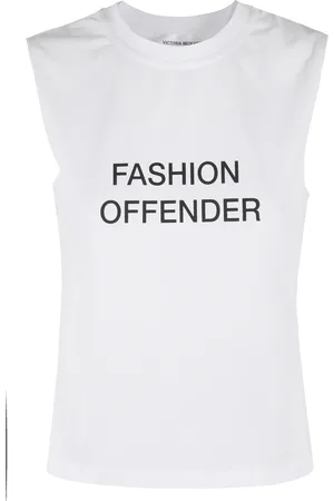 Victoria Beckham Koszulki, Kobieta, Biały, S, Stylowy Top bez rękawów dla Kobiet