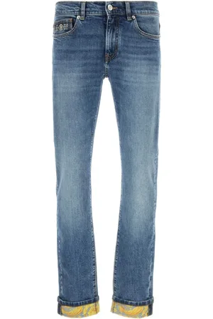 VERSACE Jeansy, Mężczyzna, Niebieski, W31, Denim, Jeansyy z elastycznego denimu