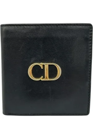 Dior Pre-owned, Kobieta, Czarny, ONE SIZE, Skóra, Pre-owned skórzane portfele
