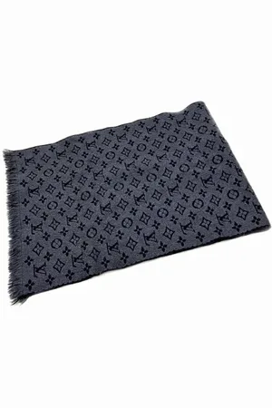 LOUIS VUITTON Pre-owned, Kobieta, Niebieski, ONE SIZE, Wełna, Pre-owned Canvas scarves