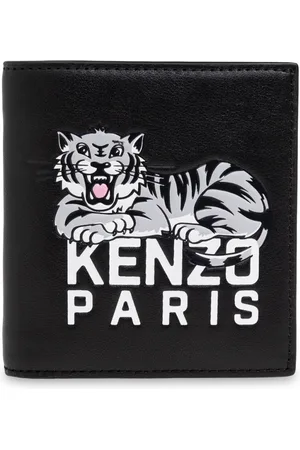 Kenzo Akcesoria, Mężczyzna, Czarny, ONE SIZE, Skóra, Skórzany Portfel