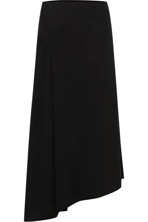 INWEAR Spódnice, Kobieta, Czarny, M, Poliester, Asymetryczna czarna spódnica