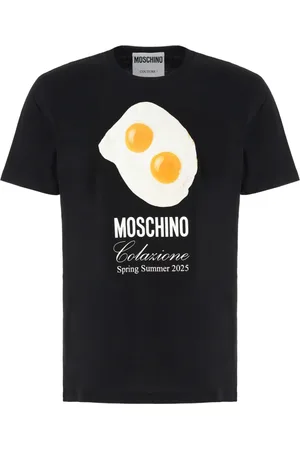 Moschino Koszulki, Mężczyzna, Czarny, L, Luźny Bawełniany T-shirt dla Mężczyzn