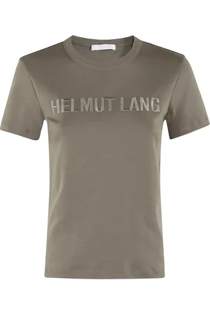 Helmut Lang Koszulki, Kobieta, Zielony, L, Slim Logo T-shirt