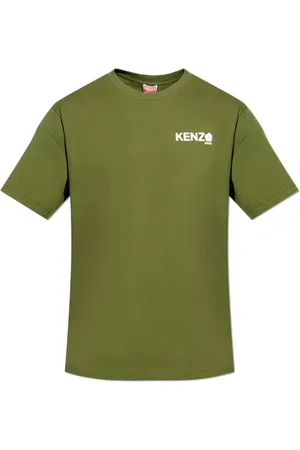 Kenzo Koszulki, Mężczyzna, Zielony, L, Bawełna, T-shirt z nadrukowanym logo