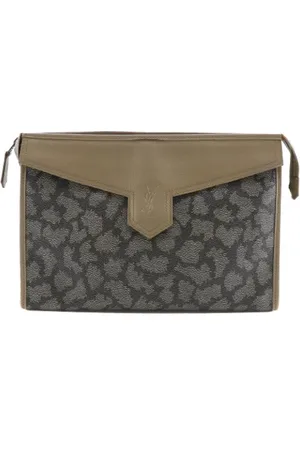 Saint Laurent Pre-owned, Kobieta, Szary, ONE SIZE, Skóra, Pre-owned Leather clutches