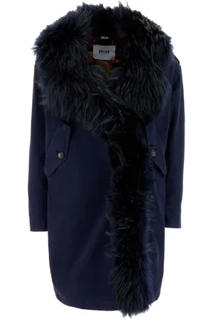 Bazar Deluxe Kurtki, Kobieta, Niebieski, XS, Stylowe Futrzane Kurtki dla Kobiet