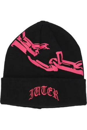 IUTER Akcesoria, unisex, Czarny, ONE SIZE, Czarna Beanie z łańcuchem Czapka