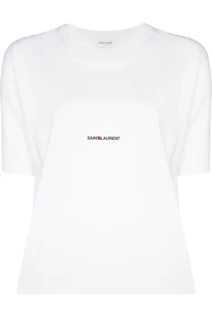 Saint Laurent Koszulki, Kobieta, Biały, L, Rive Gauche T-shirt
