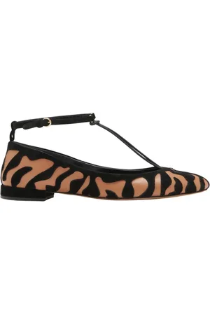 ULLA JOHNSON Buty, Kobieta, brązowy, 36 EU, Baleriny w zwierzęcy deseń