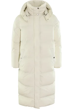 Woolrich Płaszcze, Kobieta, Beżowy, M, Aurora Długi Parka