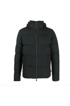 HERNO Kurtki, Mężczyzna, Czarny, L, Czarna Kurtka Bombowa Gore-Tex Infinium Windstopper