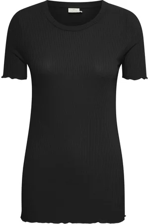 Kaffe Koszulki, Kobieta, Czarny, 2XL, T-Shirts