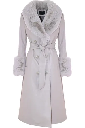 Kocca Płaszcze, Kobieta, Beżowy, XL, Elegancki dwurzędowy płaszcz