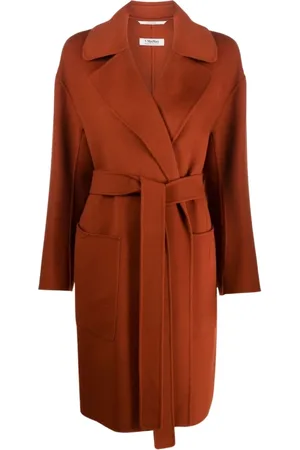 Max Mara Płaszcze, Kobieta, brązowy, M, Kurtka Pomarańczowa