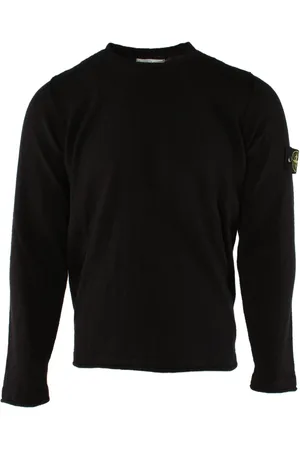 Stone Island Koszulki, Mężczyzna, Czarny, S, Bawełna, Bluza z długim rękawem