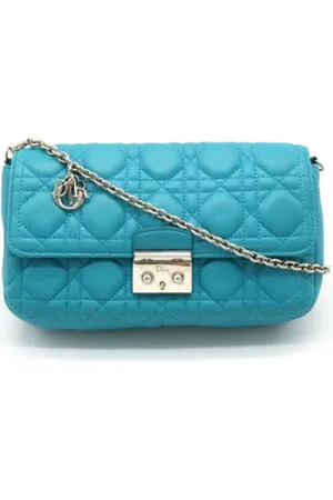 Dior Pre-owned, Kobieta, Niebieski, ONE SIZE, Pre-owned skórzane portfele