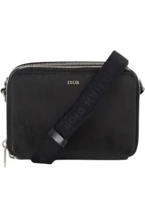 Dior Pre-owned, Mężczyzna, Czarny, ONE SIZE, Skóra, Pre-owned Skórzane torebki