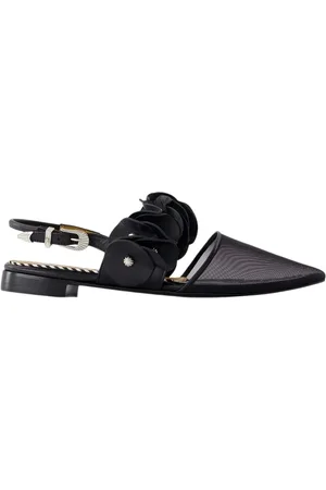 TOGA PULLA Buty, Kobieta, Czarny, 35 EU, Czarne Skórzane Slingbacks Zaostrzony Nosek