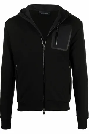 HERNO Bluzy, Mężczyzna, Czarny, S, Bawełna, Bluza z kapturem