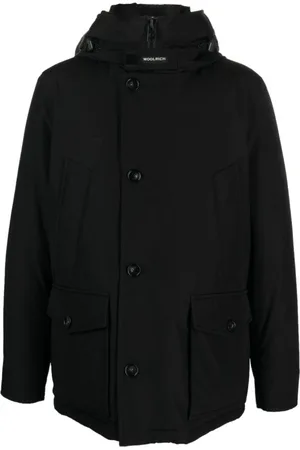 Woolrich Kurtki, Mężczyzna, Czarny, S, Bawełna, Czarna Anorakowa Parka Arctic