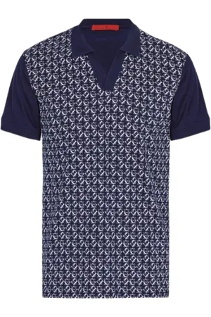 Carolina Herrera Koszulki, Mężczyzna, Niebieski, S, Bawełna, Koszulka polo