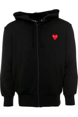 Comme des Garçons Bluzy, Mężczyzna, Czarny, M, Bluza z kapturem i zamkiem błyskawicznym