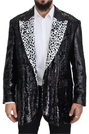 Dolce & Gabbana Kurtki, Mężczyzna, Czarny, M, Nylon, Elegancki czarny marynarka jednorzędowa