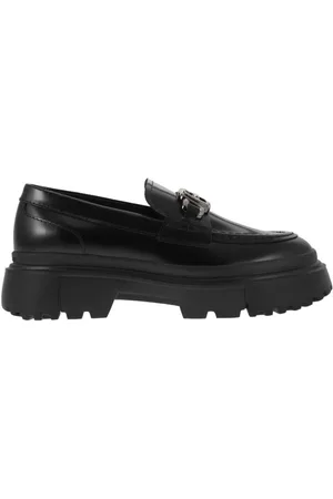 Hogan Buty, Kobieta, Czarny, 40 EU, Skóra, Mocasyn H619