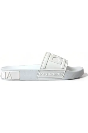 Dolce & Gabbana Buty, Kobieta, Biały, 36 EU, Eleganckie biae logo klapki