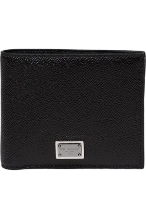 Dolce & Gabbana Akcesoria, Mężczyzna, Czarny, ONE SIZE, Czarna skórzana portmonetka