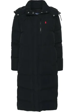 Ralph Lauren Płaszcze, Kobieta, Czarny, XL, Bawełna, Czarna pikowana kurtka puchowa