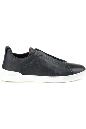Ermenegildo Zegna Buty, Mężczyzna, Niebieski, 40 EU, Skóra, Trójpodwójne Sneakersy Lage
