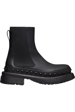 VALENTINO GARAVANI Buty, Mężczyzna, Czarny, 40 EU, Skóra, Rockstud Beatle Botki
